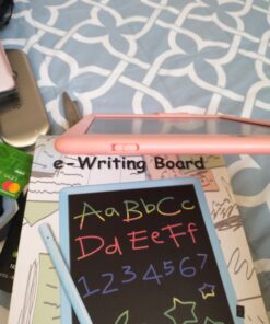 TEKFUN LCD Writing Tablet Doodle Board, 10inch Colorful Drawing Tablet Writing Pad, Girls Gifts Toys for 3 4 5 6 7 Year Old Girls Boys (Pink) Pink 10in 48 91c qlX7xkL