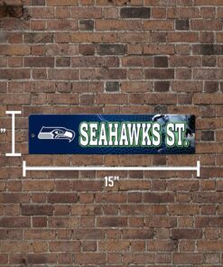 Rico Industries NFL Plastic Street Sign Plastic 4" x 16" Street Sign Seattle Seahawks Team Color 13 91c3fN1P7uL