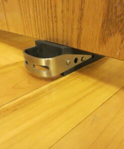 Door Stop (4 Pack) - Low Profile Wedge Shaped Rubber Door Stopper with Brushed Stainless Steel Handle and Hook Accessory by Everything is Play 4 Pack 10 91c50CZrTwL