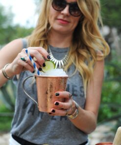 Sertodo Copper Moscow Mule Mugs | Set of 4, 18 oz Capacity | Stainless Steel Handles |100% Pure Copper, Heavy Gauge, Hand Hammered 4 Count (Pack of 1) Stainless Steel Handle 13 91c6AO1gOKL