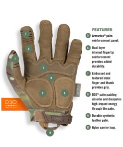 Mechanix Wear: M-Pact Tactical Gloves with Secure Fit, Touchscreen Capable Safety Gloves for Men, Work Gloves with Impact Protection and Vibration Absorption (Camouflage - MultiCam, Large) Camouflage - Multicam 38 91cAB U9PjL