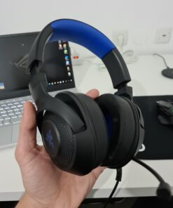 Razer Kraken X Ultralight Gaming Headset: 7.1 Surround Sound - Lightweight Aluminum Frame - Bendable Cardioid Microphone - for PC, PS4, PS5, Switch, Xbox One, Xbox Series X|S, Mobile - Black/Blue Classic Black/Blue 38 91cFhzPLCL