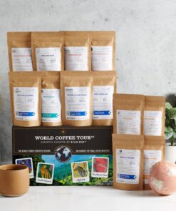 Bean Box World Coffee Tour | Specialty Coffee Gift Basket | Gourmet Coffee Gift Set | Coffee Gifts for Women and Men | Birthday Gifts for Her | Care Package | Whole Bean Coffee | 12 Piece Variety Set Deluxe 1.8 Ounce (Pack of 16) 11 91cJL3z3IoL