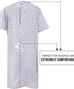 Utopia Care 1 Pack Patient Gowns, Unisex Hospital Gown, Back Tie, 45" Long & 61" Wide, Comfortably Fits Sizes up to 2XL 12 91cLNi4AUEL