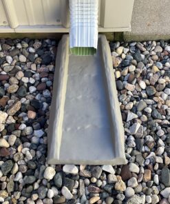 Master Mark Splash Block, Decorative Gutter downspout Extensions, Splashguard, Foundation Water Diverter, Rain Gutter Guard, Plastic 24” (2 Pack) Gray 12 91cMWBglOZL