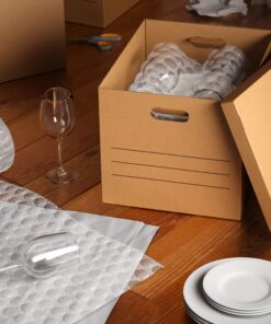 Amazon Basics Medium Moving Boxes with Lid and Handles, 10 Pack, Brown, 19 x 14.5 x 15.5 inches 10-Pack 16 91cMkHCkKEL