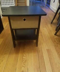 Furinno Andrey End Table / Side Table / Night Stand / Bedside Table with Bin Drawer, Espresso/Brown 1-Pack, Center Bin 47 91cNEPDBtL