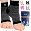 Bitly Plantar Fasciitis Compression Socks for Women & Men - Best Ankle Compression Sleeve, Nano Brace for Everyday Use - Provides Arch Support & Heel Pain Relief (Black, Small) Black 1 19 91cNjFByf0L