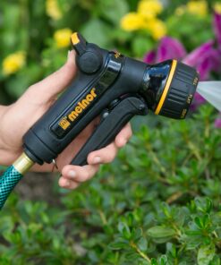 Melnor XT Metal Garden Hose Nozzle; Front Trigger with Flow Control; 8 Watering Patterns; 100% Metal Body with Fully Rubberized Slip Resistant Grip Basic 8-Pattern 12 91cQ HQj0XL