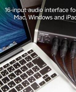Alternative view of Tascam US-16x08 Rackmount USB Audio/MIDI Interface for Recording, Drum Recording, 8 XLR/8 1/4" Inputs, 8 Outputs, Control Software,Black