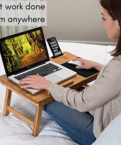 Sofia + Sam Multi Tasking Lap Desk with Adjustable Tilt Surface | Mouse Pad | Fits Laptops Up to 15" | Tablets Up to 9.6" | Smart Phones Up to 3.5" | Natural | | Computer Lap Tray 24 91cXAzeEZbL