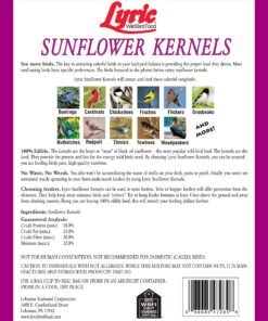 Alternative view of Lyric Sunflower Kernels Wild Bird Seed No Waste Bird Food Attracts Finches & More 25 lb. bag 25.00 Pound (Pack of 1)