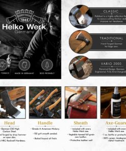 Alternative view of 1844 Helko Werk Germany Vario 2000 Heavy Log Splitter - German Made Splitting Axe and Splitting Maul and Best Axe for Splitting Wood and Splitting Firewood Heavy Splitter - Head 6.5 lbs, Handle 36 in. (Heavy Log Splitter) #10058