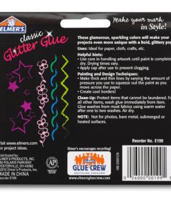 ELMERS E199 Elmer's 3D Washable Glitter Glue Pens, Classic Rainbow, Pack of 10 Pens - Great For Making Slime 40 91cbAWjsL