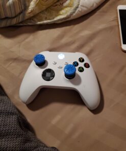 KontrolFreek FPS Freek Edge for Xbox One and Xbox Series X Controller | Performance Thumbsticks | 1 High-Rise Convex, 1 Low-Rise Convex | Blue 35 91cewnhJ5rL