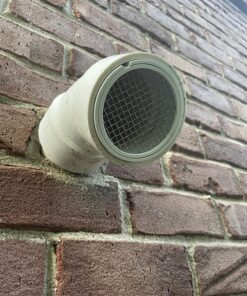 Raven R1509 3 inch PVC Termination Vent with Stainless Steel Screen and Drain Slot, White 46 91cg SjnjL