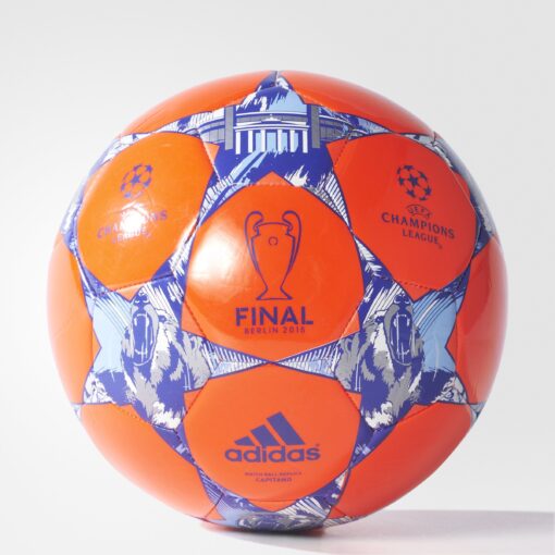 adidas Performance Finale Berlin Capitano Soccer Ball Size 3 2015: Solar Red/Night Flash Purple/White