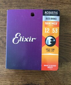 Elixir Strings - Acoustic 80/20 Bronze with NANOWEB Coating - Light Guitar Strings (.012-.053) Light (.012-.053) 1-Pack 26 91cli8EkSJL