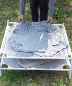 STORAGE MANIAC Sweater Drying Rack, Mesh Clothes Drying Rack, Stackable Laundry Drying Rack, Lay Flat Dryer for Delicates, Portable Dry Rack for Indoor or Outdoor, White, 2-Pack 24 91cmdc0vOQL