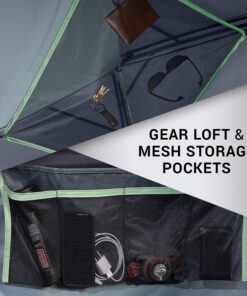 Coleman Skydome Camping Tent, 2/4/6/8 Person Family Dome Tent with 5 Minute Setup, Strong Frame can Withstand 35MPH Winds, Roomy Interior with Extra Storage Included Blue 4-person 32 91ctNRisjTL