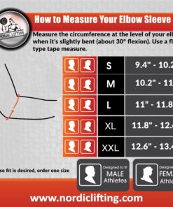 Nordic Lifting Elbow Sleeves (1 Pair) Support & Compression for Weightlifting, Powerlifting, Cross-Training & Tennis - 5mm Neoprene Sleeve for the Best Performance - Both Women & Men Black Large 12 91cu7zp5CCL