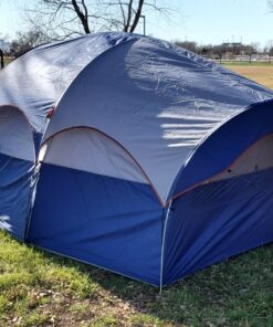 CAMPROS CP Tent 8 Person Camping Tents, Weather Resistant Family Tent, 5 Large Mesh Windows, Double Layer, Divided Curtain for Separated Room, Portable with Carry Bag Blue 54 91cvBB8kWSL