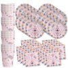 Pink Tribal Boho Girl Birthday Party Supplies Set Plates Napkins Cups Tableware Kit for 16 18 91cz761THdL