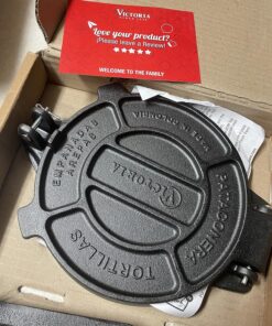 Victoria Cast Iron Tortilla Press, Tortilla and Roti Maker, Made in Colombia, 8 Inches 8" 65 91d06IMR2XL