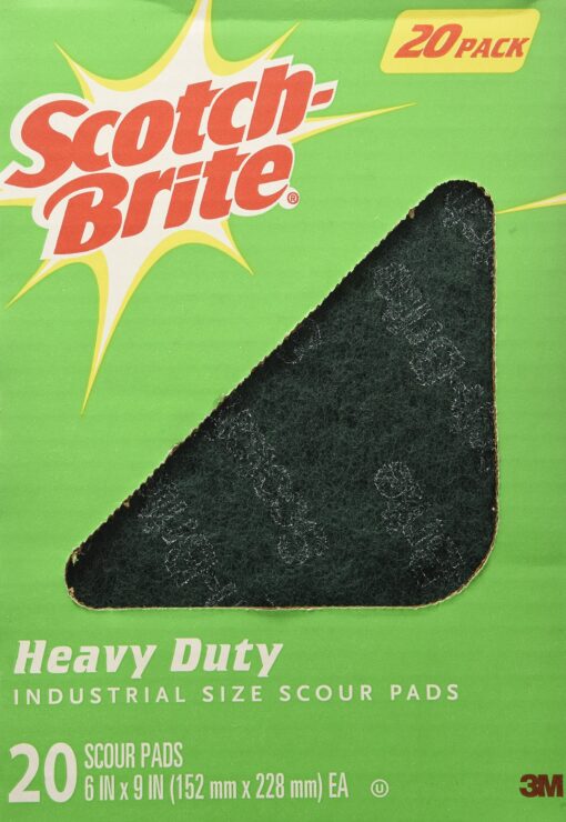 Scotch Brite Heavy Duty Industrial Size Scouring Pads (20 Pack) 20 Count (Pack of 1)