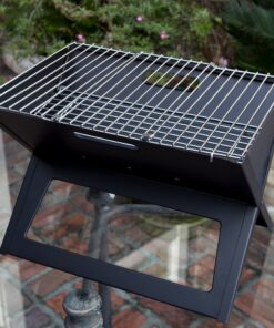 Alternative view of Fire Sense 60508 Notebook Charcoal BBQ Grill 3.5mm Cooking Bars Instant Foldable & Easy Portability For Outdoor Barbecues Camping Traveling Picnics Garden Beach Party - Black Charcoal Grill