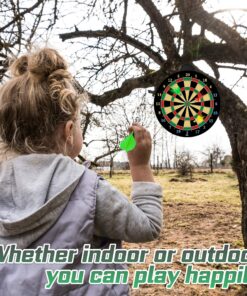 Magnetic Dart Board - 12pcs Magnetic Darts (Red Green Yellow) - Excellent Indoor Game and Party Games - Magnetic Dart Board Toys Gifts for 5 6 7 8 9 10 11 12 Year Old Boy Kids 25 91dKWt4127L