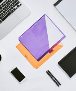 Amazon Basics Two Pocket Plastic Dividers, 8 Tab Set, 24 Count (Pack of 3), Letter Size, Assorted Color 29 91dNIAA1GFL