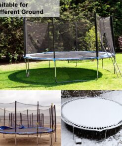 Eurmax USA Trampoline Stakes Heavy Duty Trampoline Parts Steel Stakes Anchor Kit for Trampolines Canopy Anchor Dog Tie Out Stakes -Set of 4 Bonus 4 Strong Belt Black 21 91dPS9BhRXL