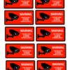 Mandala Crafts 10 PCs Red Rectangular Back Adhesive Security Camera Decal 24-Hour Video Surveillance Recording Warning Window Stickers for Indoors or Outdoors 11 91dRrAaAfcL