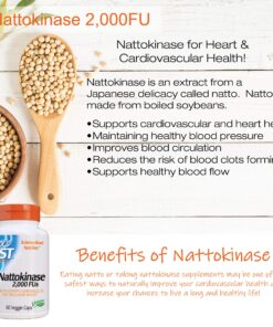 Doctor's Best Nattokinase - 2, 000 FU of Enzyme, Supports Heart Health & Circulatory & Normal Blood Flow, Non-GMO, Gluten Free, Vegan, 90 VC (DRB-00125) 90VC 24 91dSvICtNTL 1