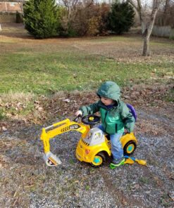 Digger Scooter, Ride-on Excavator, Pulling cart, Pretend Play Construction Truck (Color May Vary) by POCO DIVO Excavator-yellow 28 91dYQg42hLL