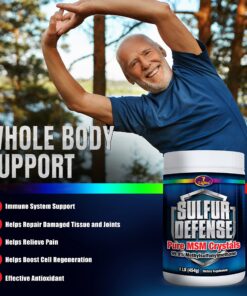 Sulfur Defense Opti-MSM 99.9% Pure MSM Powder Made in The USA - Organic Methylsulfonylmethane Crystals - Vegan, Non-GMO, Gluten-Free - 16 Fl Oz 1 Pound (Pack of 1) 13 91daO6CfOoL