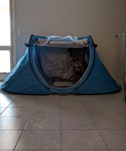 Abco Small Pop Up Tent and Automatic Instant Portable Cabana Beach Small Tent - 2 Person Pop Up Tent - 2 Doors Emergency Tent - Water-Resistant, UV Protection Sun Shelter with Carrying Bag (Sky Blue) 45 91dfTB3mXbL