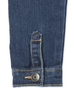 The Children's Place Girls Basic Denim Jacket Large Dk Stone 11 91dke4q075L