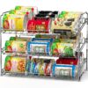 Simple Houseware Stackable Can Rack Organizer, Chrome 3 91e34INm3iL