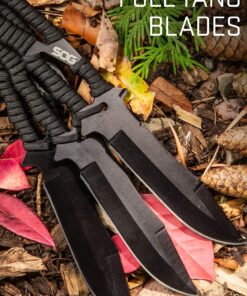 SOG Throwing Knives with Sheath 3 Pack Balanced Throwing Knives Set w/ Paracord Knife Handles and Professional Throwing Knife Sheath (F041TN-CP) 22 91e3tsXKyL