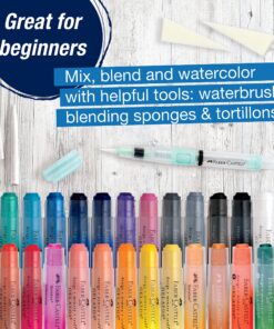Faber-Castell Gelatos Original Gift Set - 28 Colors - Multi-Purpose Art Color Sticks Set, 34 Piece Gift Set 15 91e5G6n6wDL