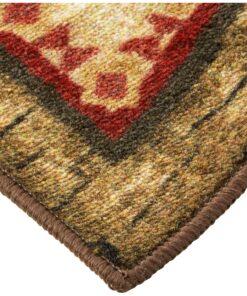 Cozy Cabin CC5275 Birch Bear Non Skid Rug 19"x31" Wedge Brown 19 in x 31 in 22 91e8JPaKG9L