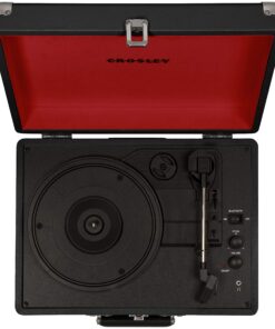 Crosley CR8005D-BK Cruiser Deluxe Vintage 3-Speed Bluetooth Suitcase Vinyl Record Player Turntable, Midnight Bluetooth In 18 91eGhPY47ZL