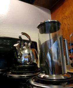 The Original Glass French Press Coffee Maker - Versatile Coffee Press, Tea Press w/ 4 Level Filtration, BPA Free French Press Stainless Steel Coffee Maker by Cafe Du Chateau (34oz) 60 91eNBA6U39L