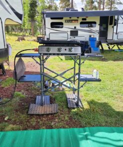 GCI Outdoor Slim-Fold Cook Station, Portable Camp Kitchen Table Pack of 1 Modern 34 91eP85HSiWL