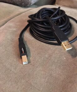 Amazon Basics USB-A to USB-B 2.0 Cable for Printer or External Hard Drive, Gold-Plated Connectors, 16 Foot, Black 16 Feet 1 37 91eP9SlBgZL