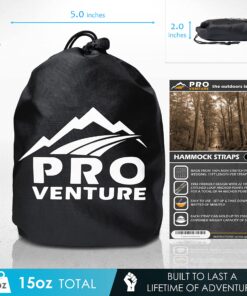 Pro Venture Hammock Straps and Carabiners Set | 22 Feet Total, 44+2 Loops | 1200lbs Breaking Strength (500lbs Rated) | Non-Stretch, Lightweight, Portable - Quick Setup | Heavy Duty, Tree Friendly 11 Feet. Blue 13 91eQUdAX07L