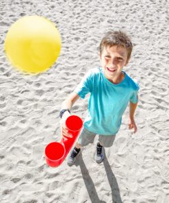 pindaloo Skill Game with 2 Balls- Gifts for Kids and Adults Indoor & Outdoor Games, Teens, Fun Stuff Party,Hand/Eye Coordination and Confidence,Develops Motor & Juggling Skills - Red 15 91eZy6pBYkL