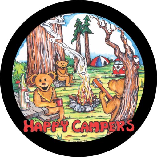 Tire Cover Central Happy Campers Bear Spare tire Cover (Select tire Size/Back up Camera Option in menu) Message seller your size